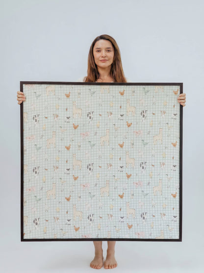 The Country Side (Checks) Swaddle Blanket
