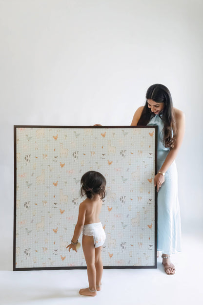 The Country Side (Checks) Swaddle Blanket