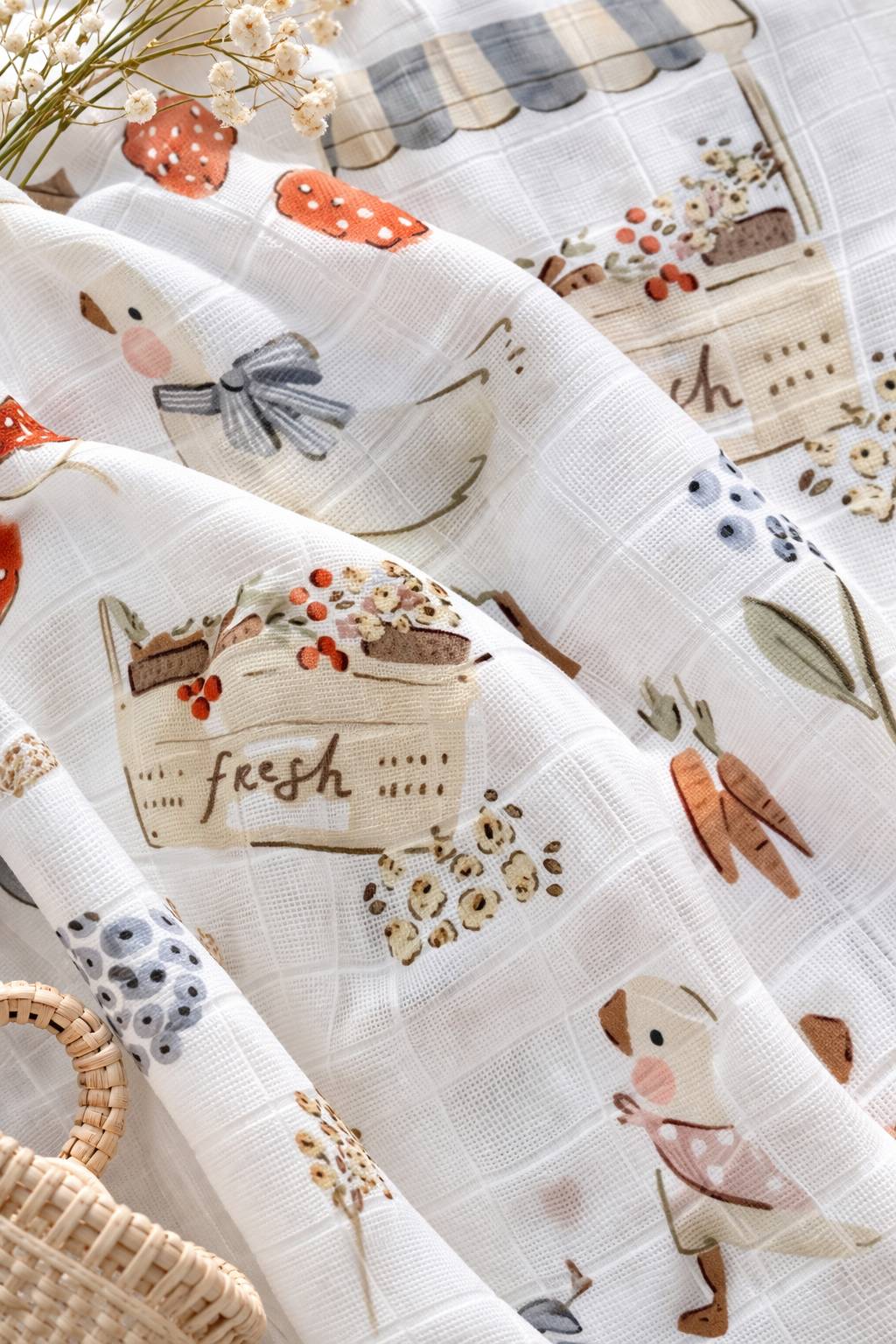 Farm Fresh Swaddle Blanket