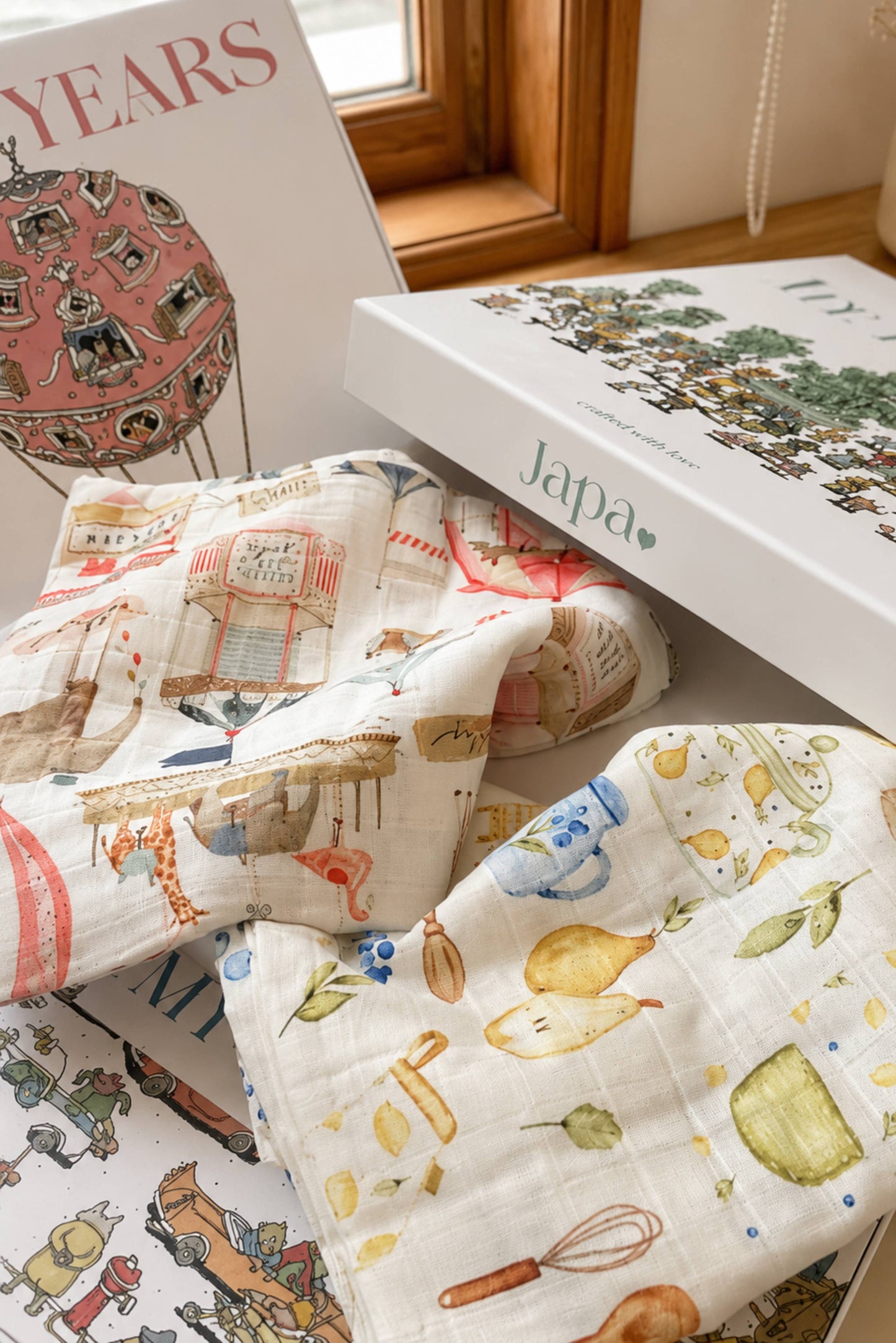 Grandmaa’s Barn Swaddle Blanket