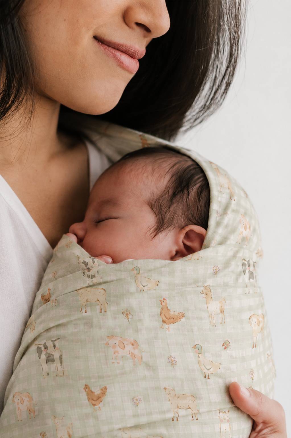 The Country Side (Checks) Swaddle Blanket