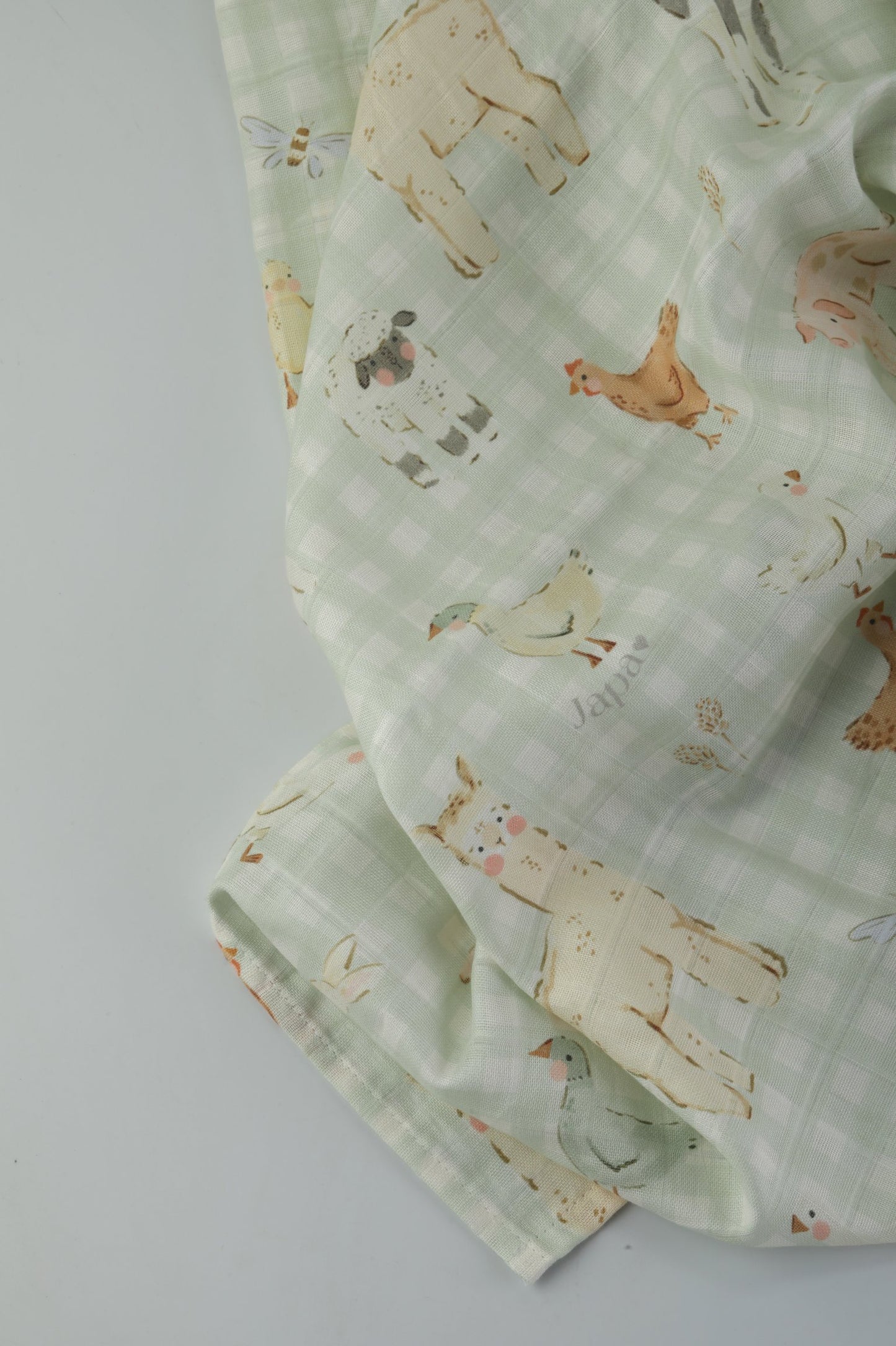 Countryside Gingham Swaddle Blanket
