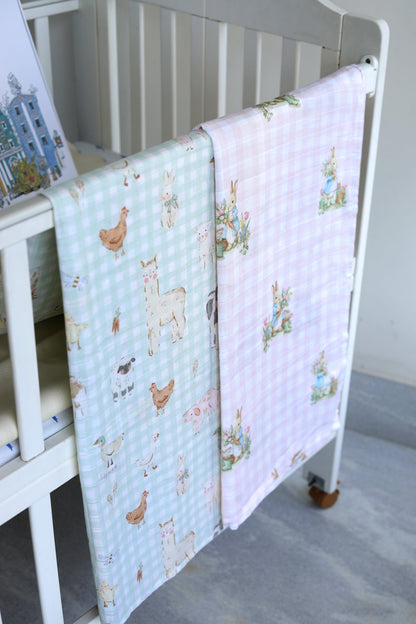 Countryside Gingham Swaddle Blanket