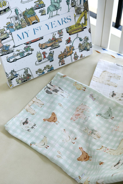 Countryside Gingham Swaddle Blanket