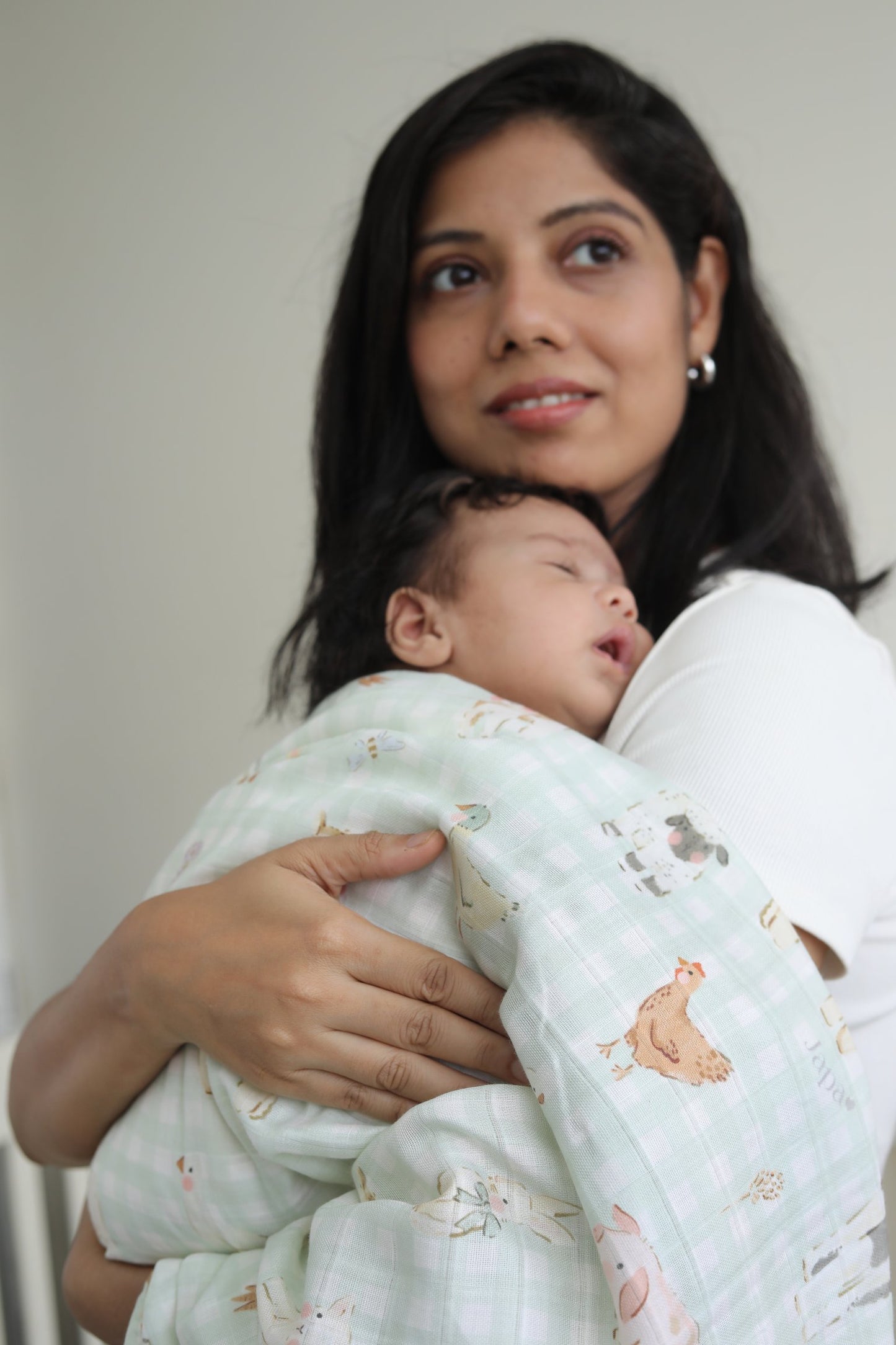 Countryside Gingham Swaddle Blanket