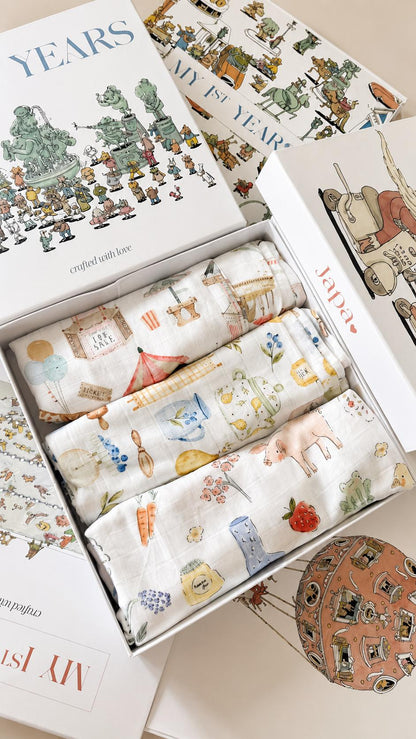 Petite Foire Swaddle Blanket