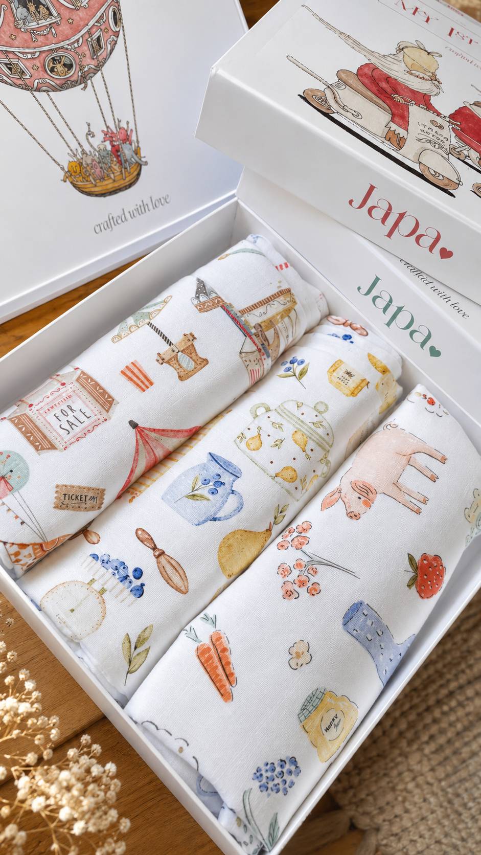 Grandmaa’s Barn Swaddle Blanket
