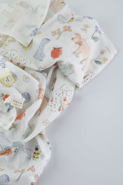 Farmers' Market Swaddle Blanket