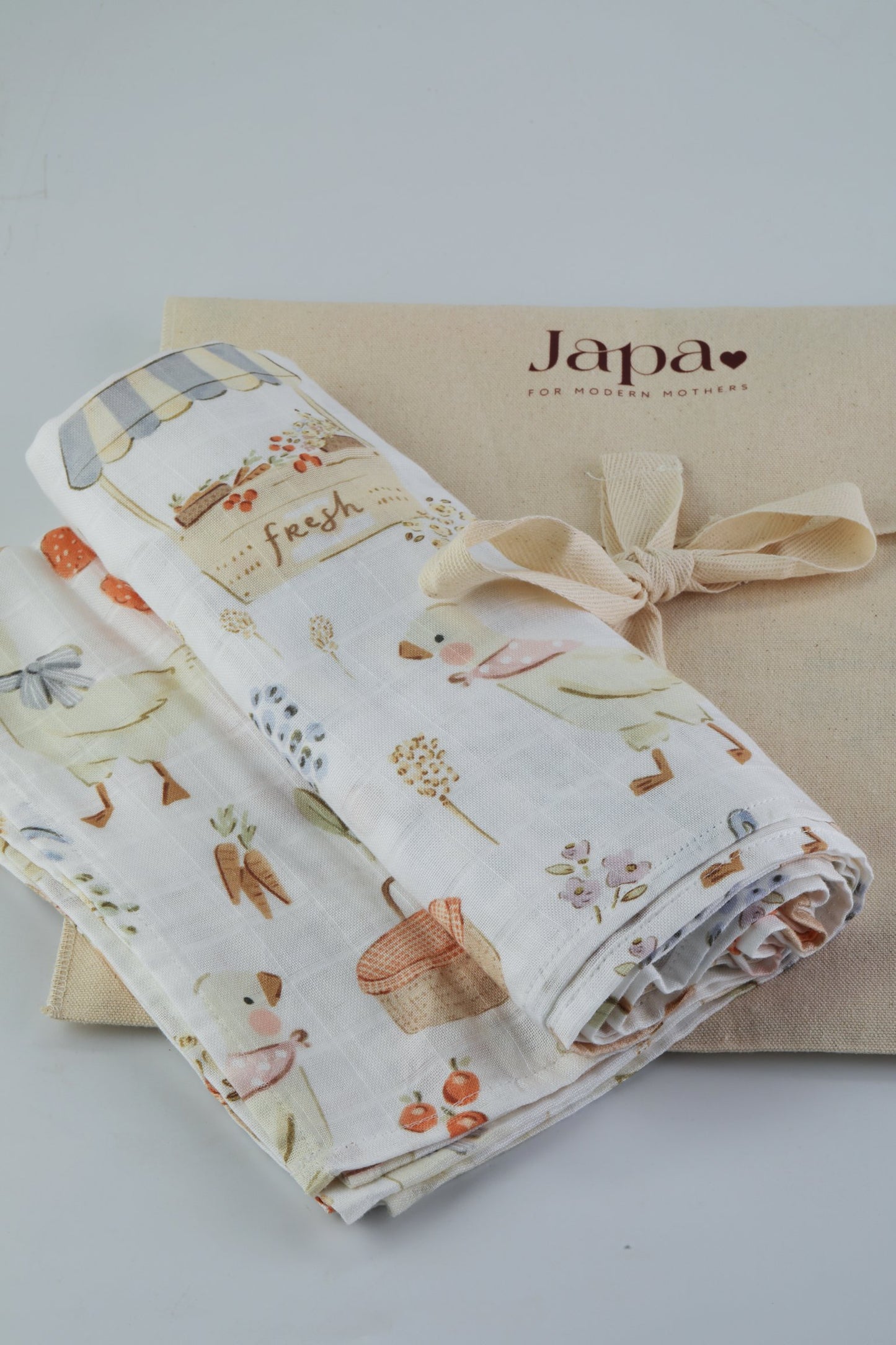 Farmers' Market Swaddle Blanket