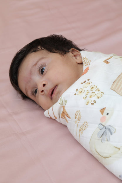 Farmers' Market Swaddle Blanket