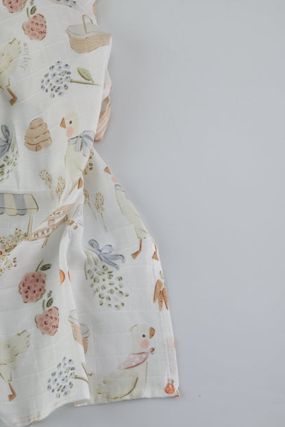 Farmers' Market Swaddle Blanket