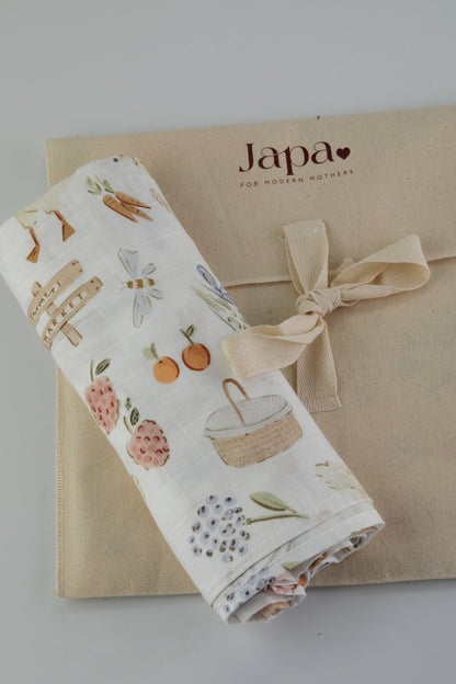 Farmers' Market Swaddle Blanket