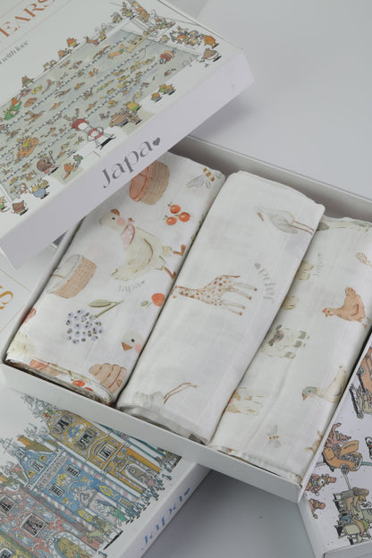 Farmers' Market Swaddle Blanket