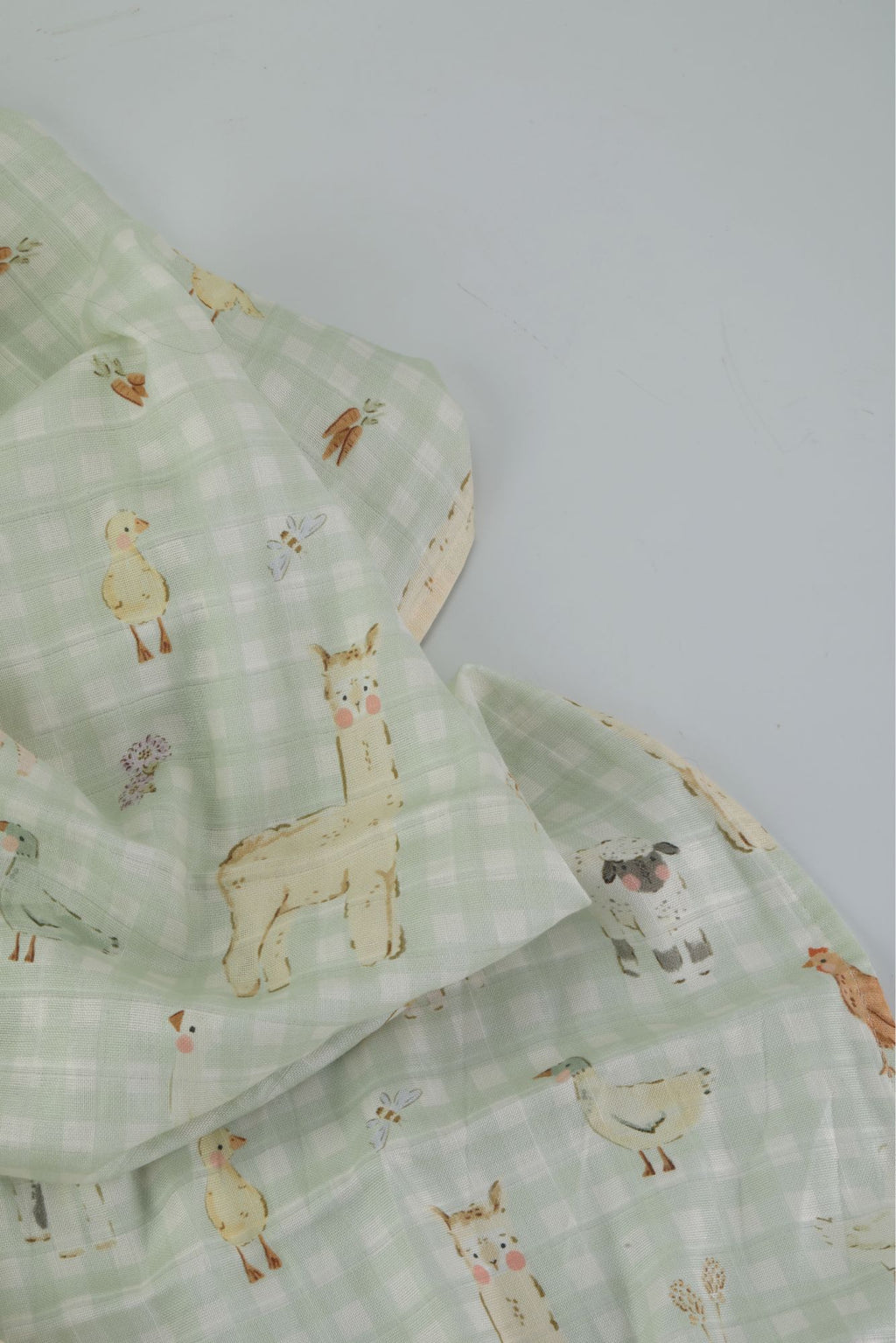 Countryside Gingham Swaddle Blanket