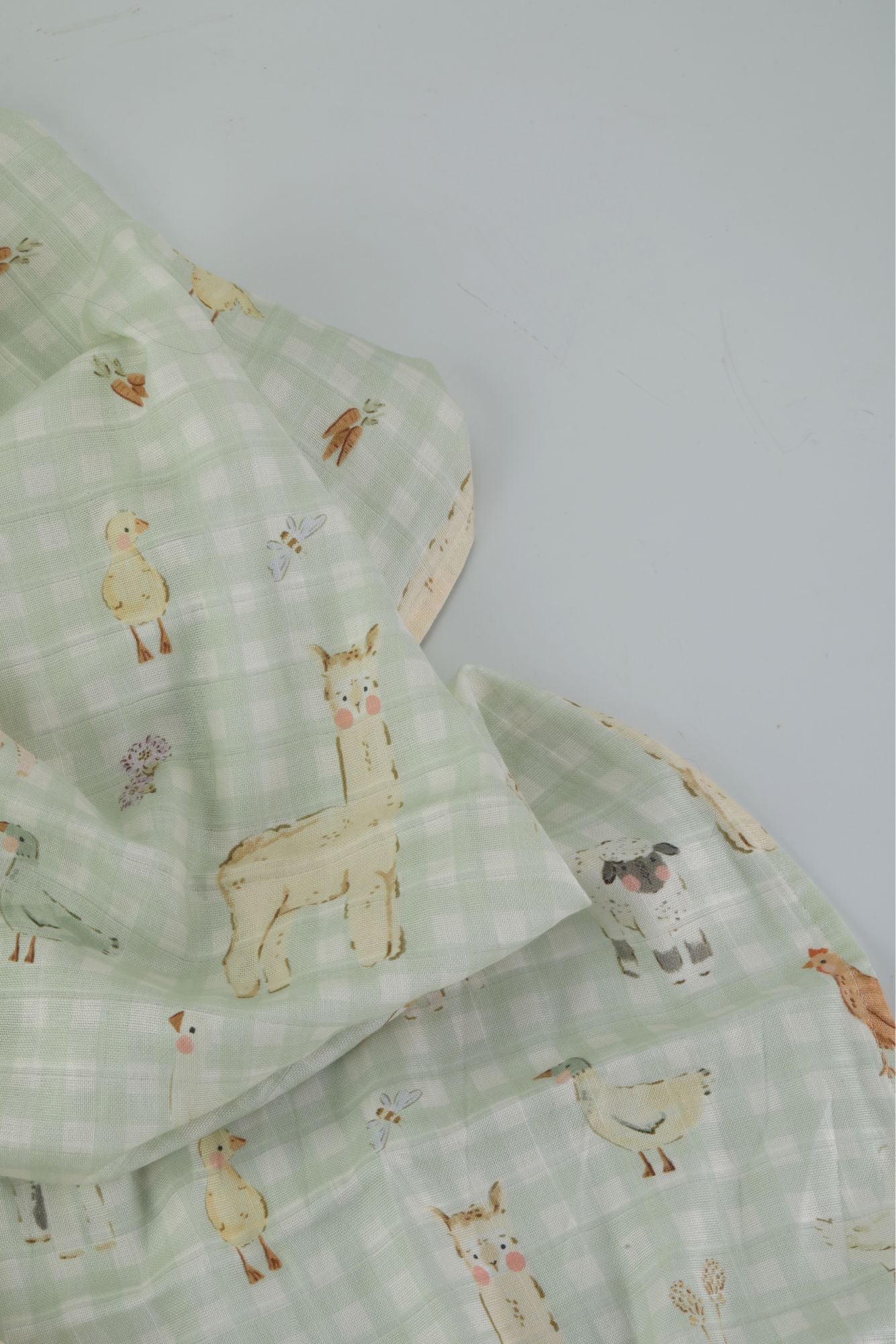 Countryside Gingham Swaddle Blanket