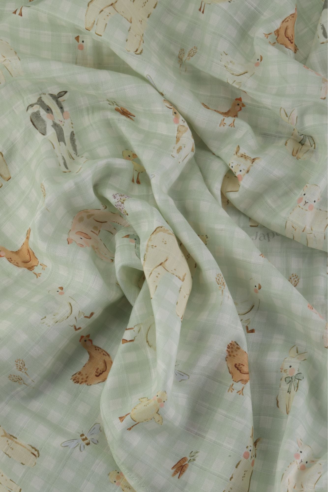 Countryside Gingham Swaddle Blanket