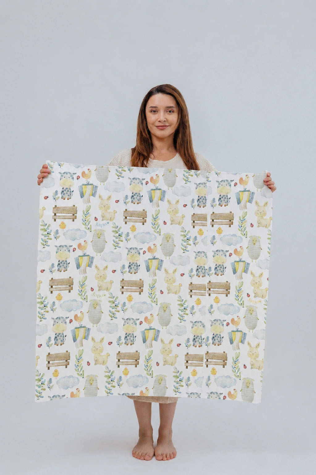 Farmyard Lullaby Swaddle Blanket