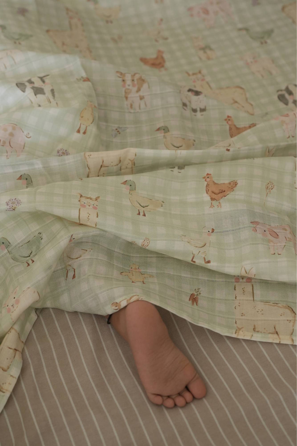 Countryside Gingham Swaddle Blanket