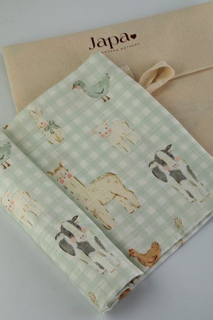 Countryside Gingham Swaddle Blanket
