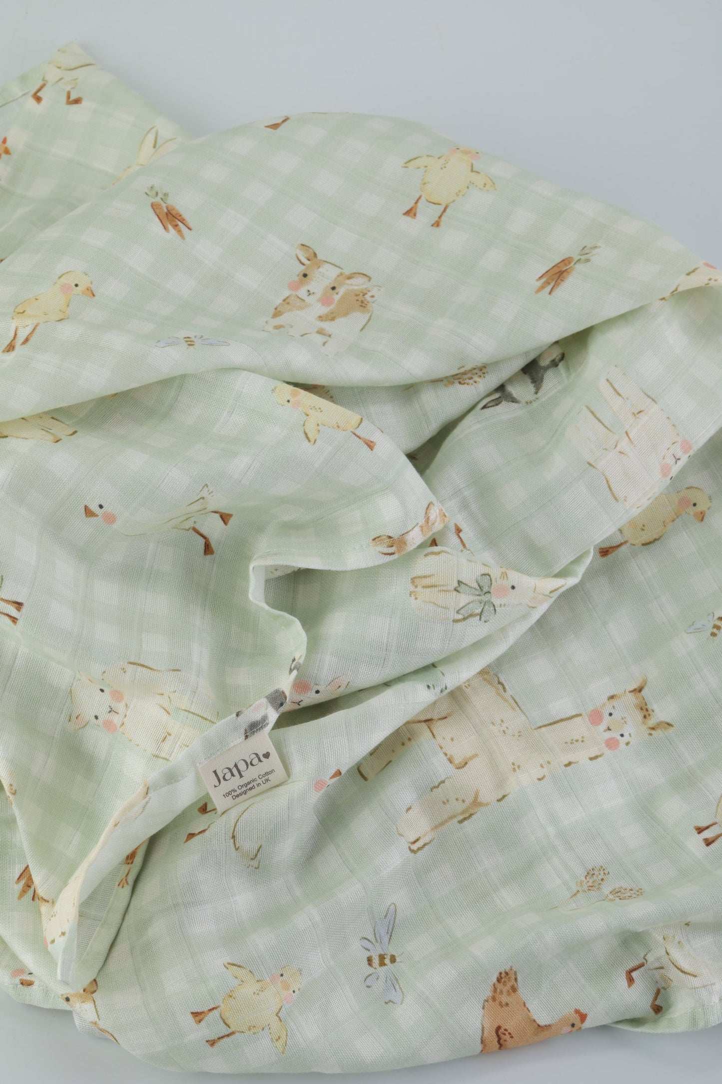 Countryside Gingham Swaddle Blanket