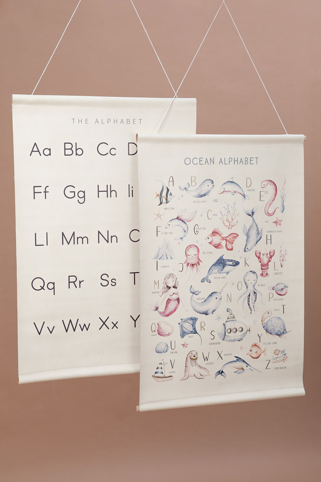 Ocean Alphabet Educational Tapestry